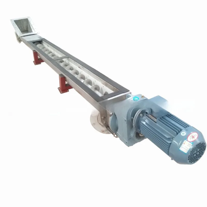 Single shaft auger, sludge conveyor, powder material conveyor, biomass pellet screw conveyor