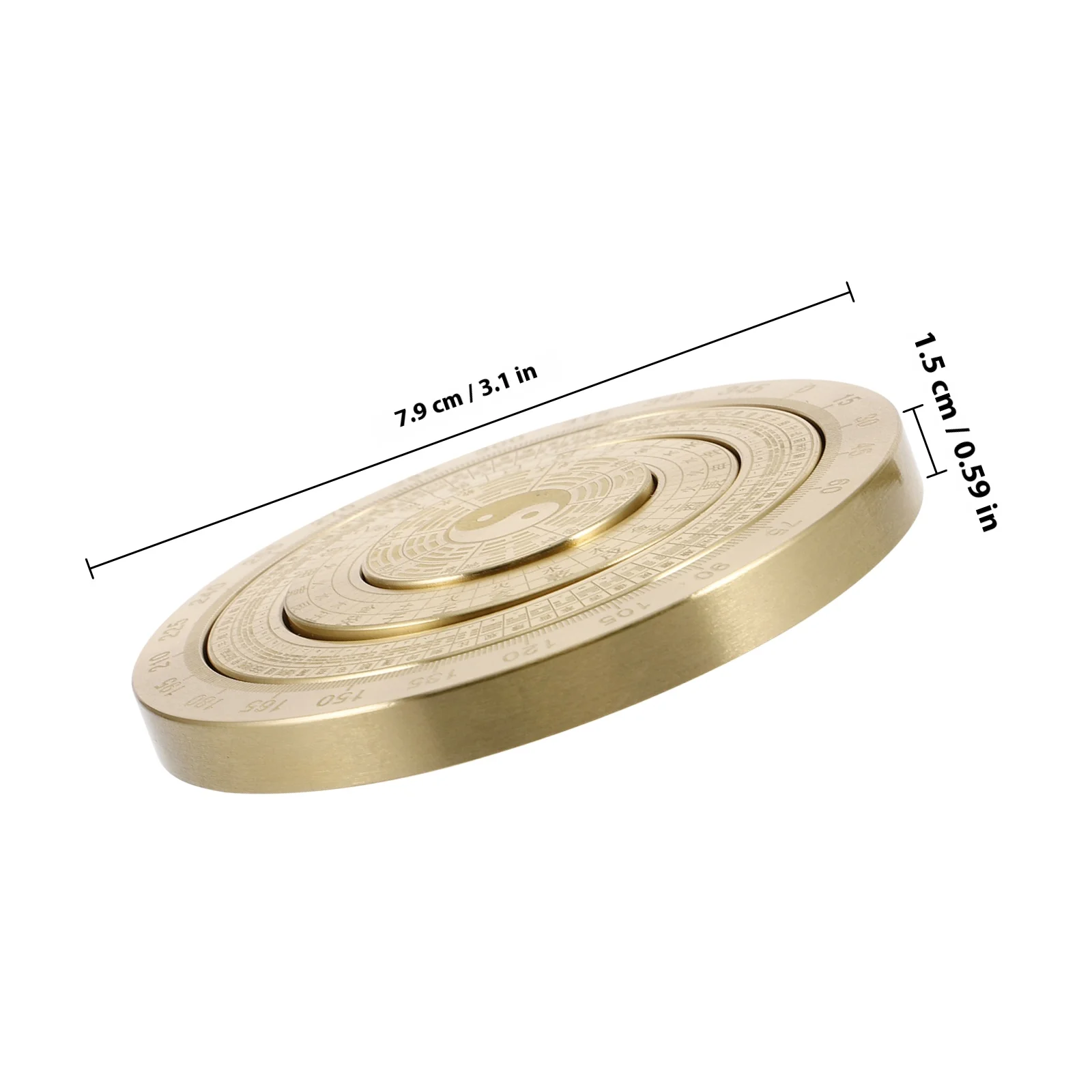 Métal Luo Pan Portable Bagua Ornement Mini Boussole Feng Shui Bonne Chance Luo Pan Bagua Décoration Mini Boussole Feng Shui