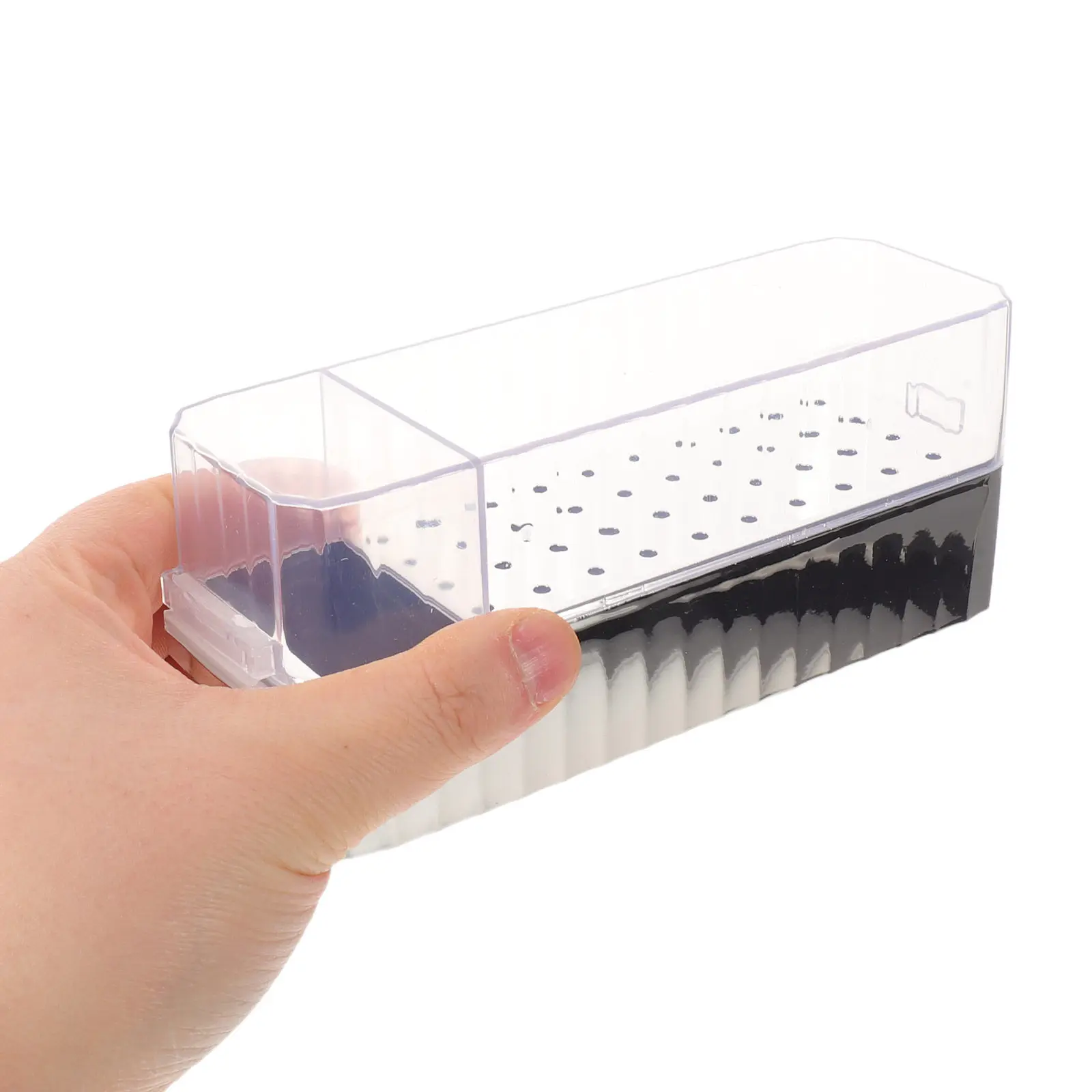 

Коробка для хранения насадок для маникюрного аппарата, 40 отверстий, прозрачная крышка, пылезащитный закрытый держатель для насадок, органайзер для маникюра, чехол для салона красоты
