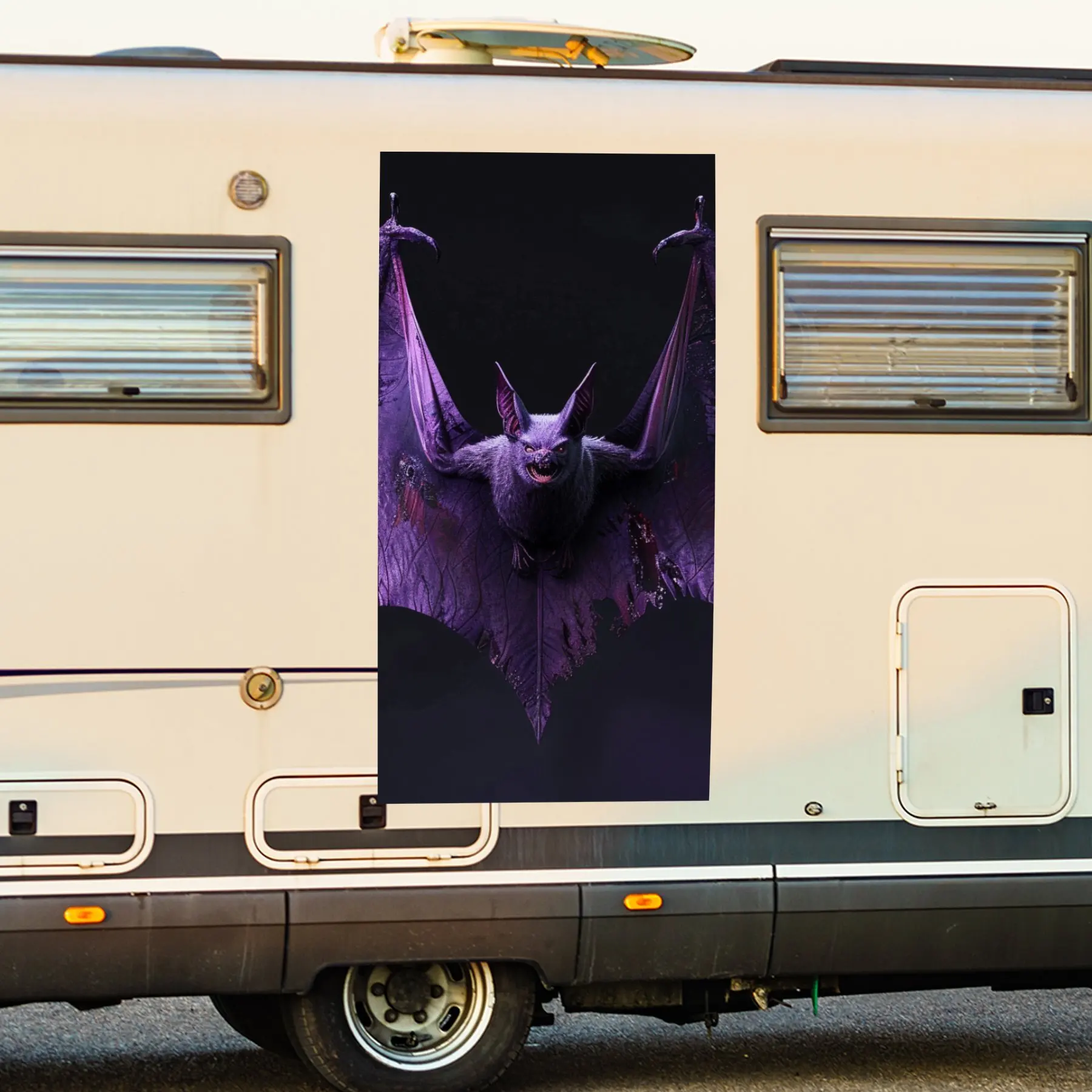 

Летючая мышь, дом на колесах, наклейка на дверь автомобиля, ПВХ, самоводонепроницаемая палка, яркие внешние аксессуары для автомобиля, декор, защита подарка для любителей автомобилей