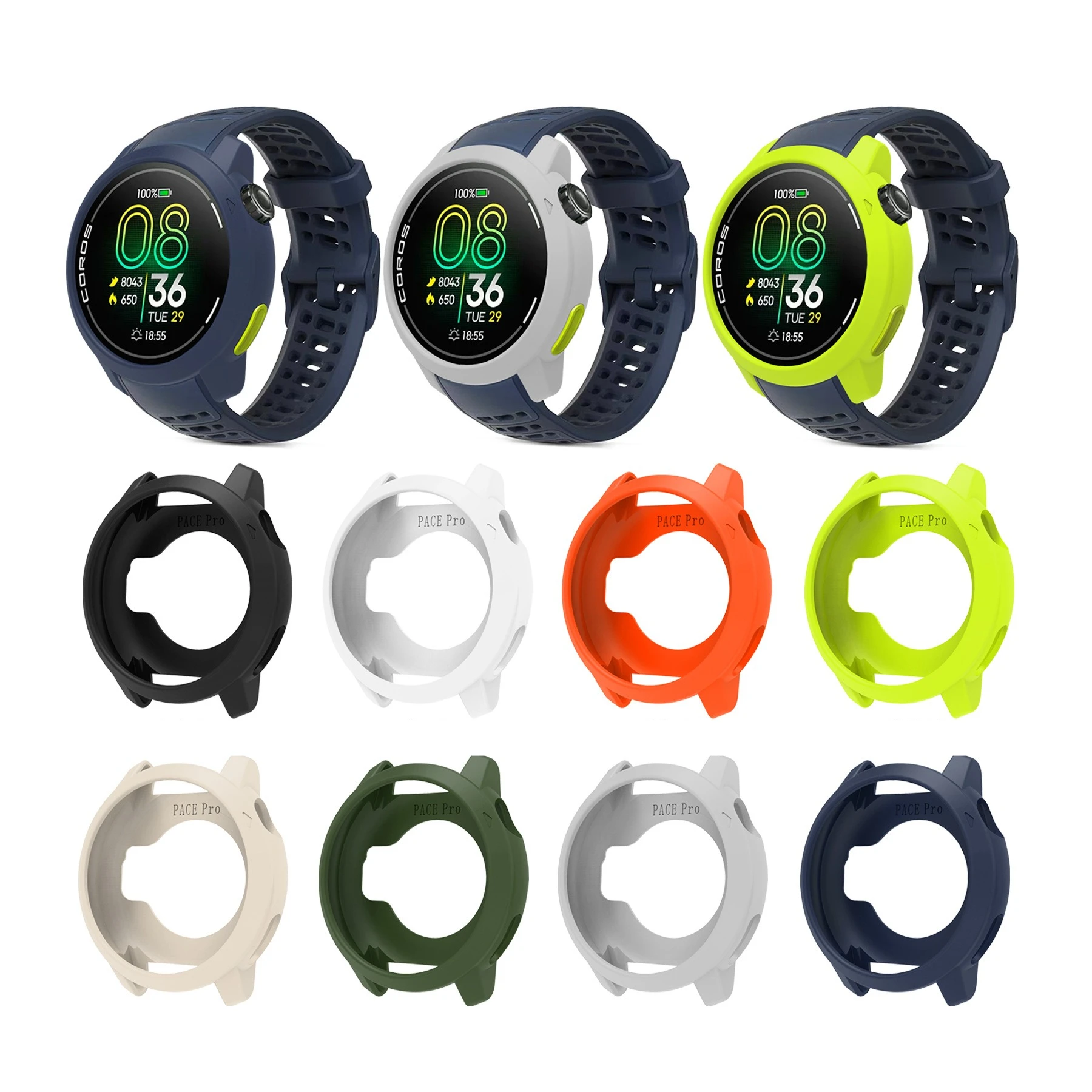 Silicone Protective Case Suit for COROS PACE Pro Classic Half-pack Silicone Watch Case