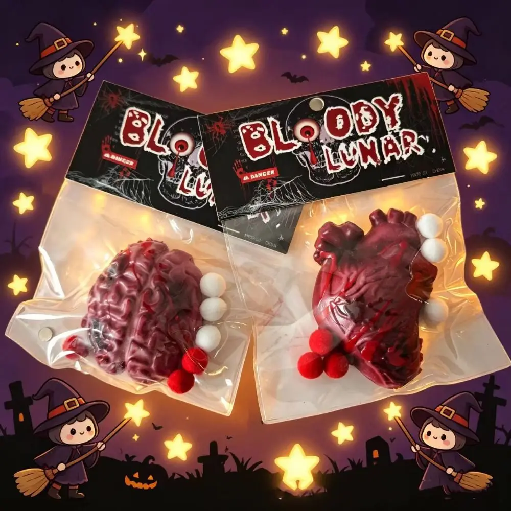 Spooky Slow Rising Squishy Cube Spooky Design Slow Rebound Fidget Toy Horror Style Squeeze Toy Maltose Squishy Kids