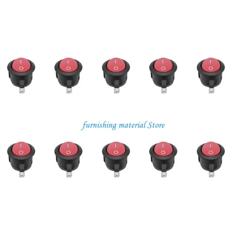 Y5GD 10pcs Rocker Rocker Switches com três cores para barcos e dispositivos domésticos
