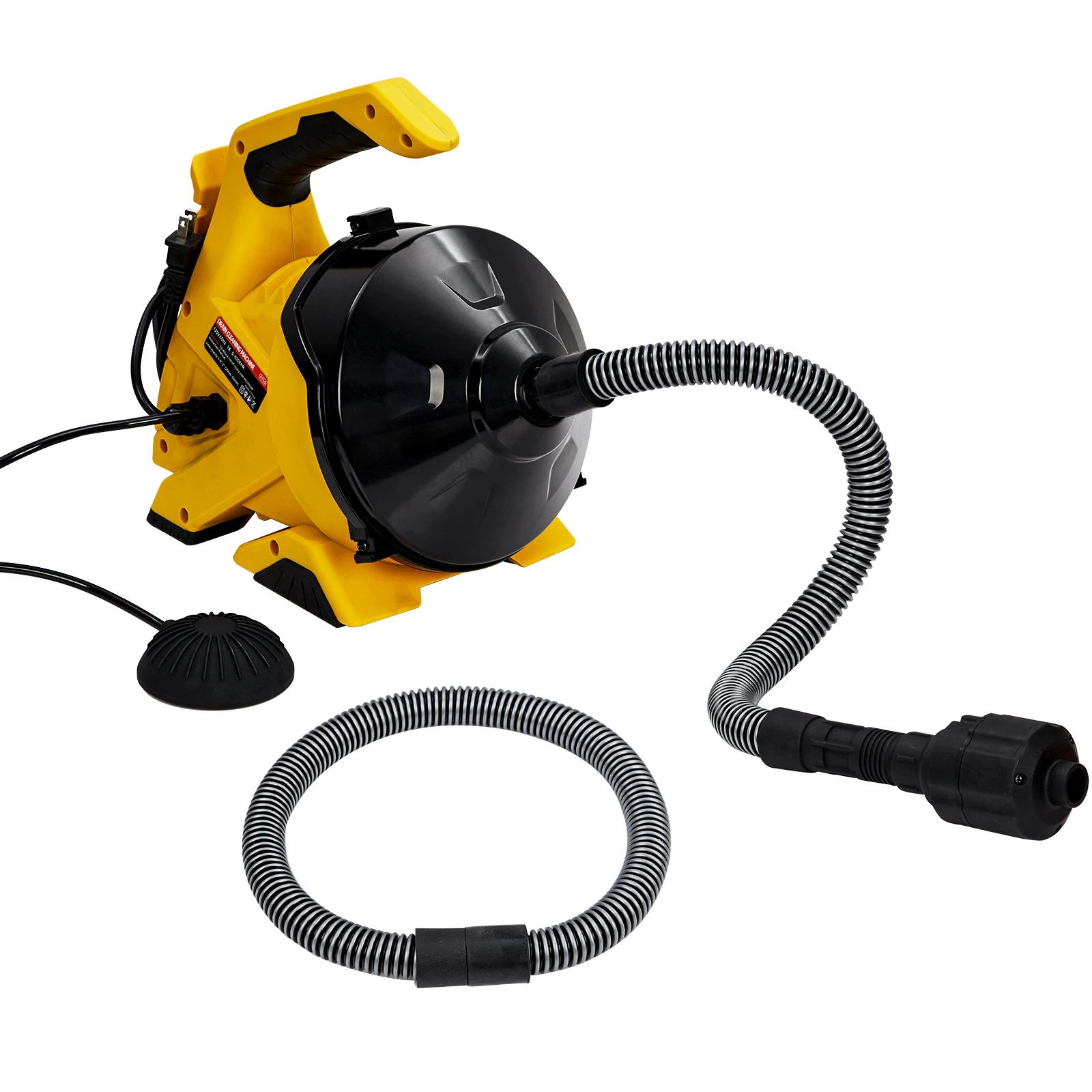 Afvoerreiniger Machine 30Ft, Auto-feed Riool Elektrische Afvoerboor voor 3/4In - 2In Buizen met Voetschakelaar voor Gootstenen Toiletten Afvoer