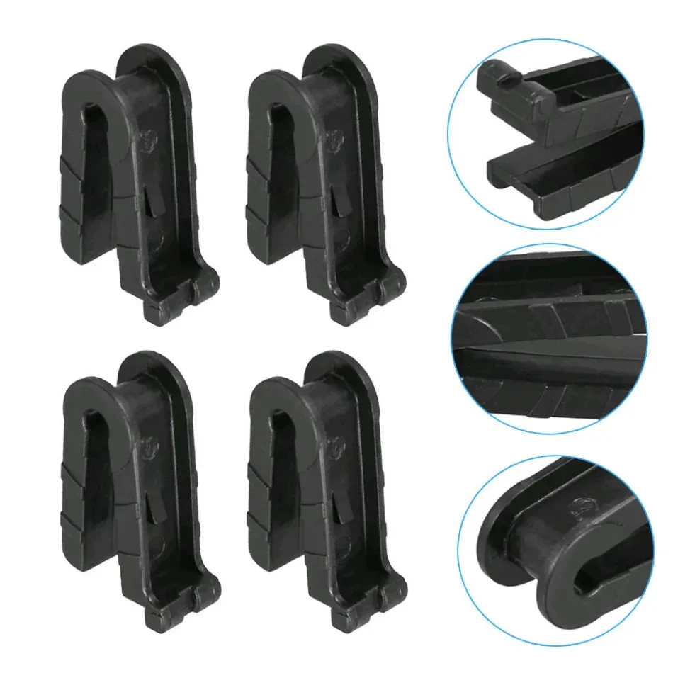 4PCS Black Car Universal Front Wiper Blade Arm Adapter Clip J Hook Type A C D Car Wiper Arm Parts Auto External Accessories