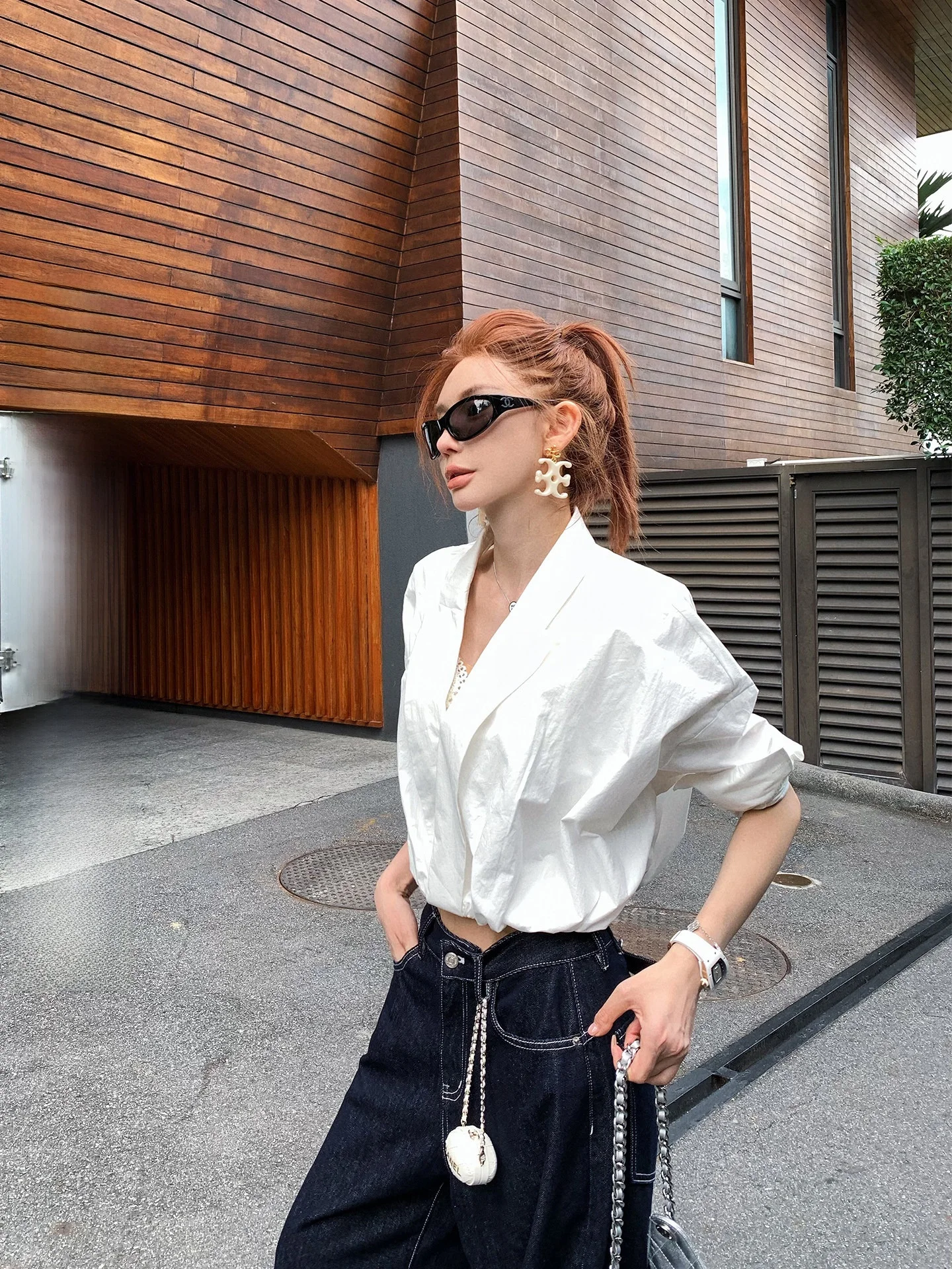 

LILILIWJ 100% Cotton Long Sleeve Casual Shirt Women's Turn-down Collar Summer High-end Feel Lightweight Luxury Style Loose Fit