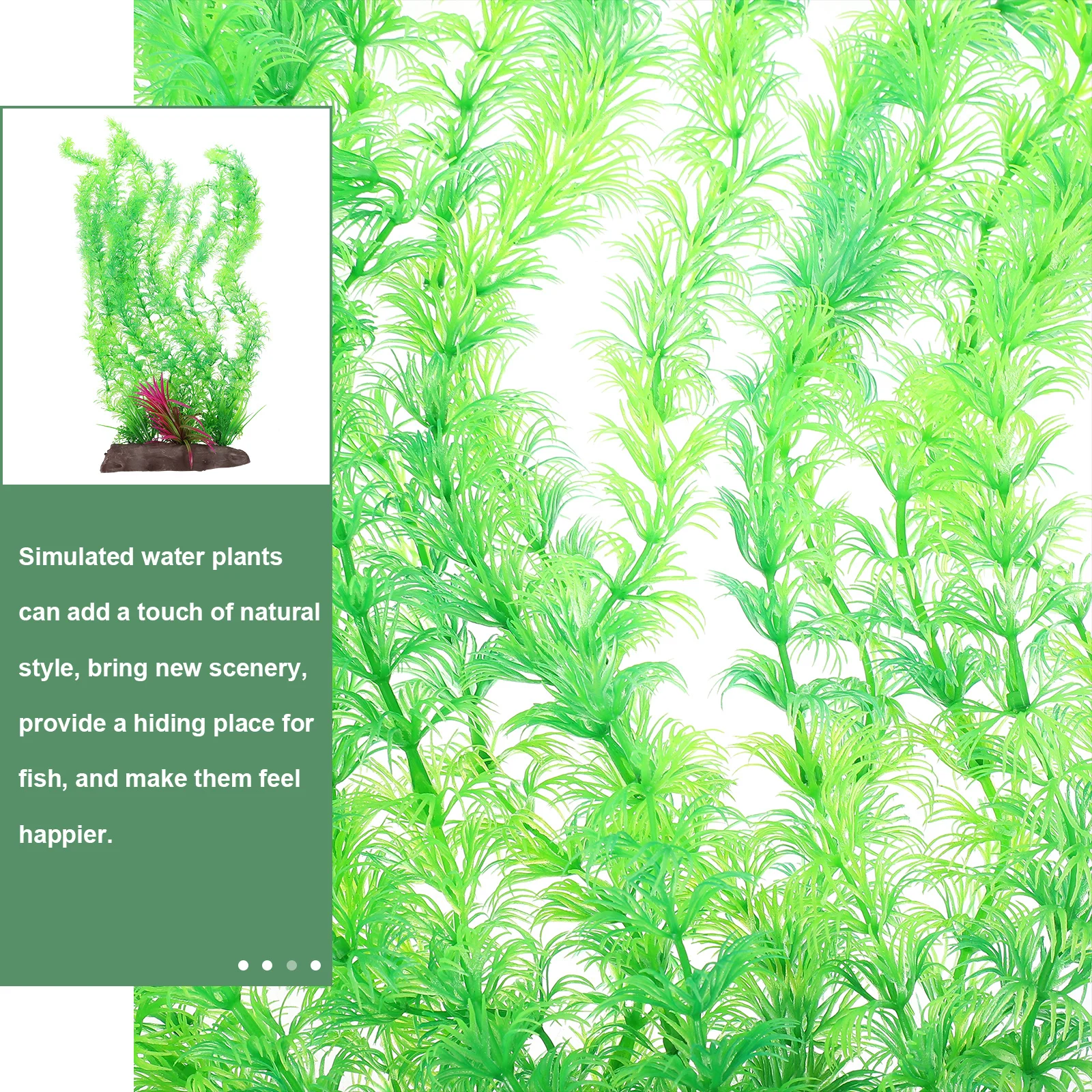 

Aquarium Plant DIY Artificial Plastic Fish Tank Decor Natural Atmosphere Safe Durable Material Realistic Shape Landscape