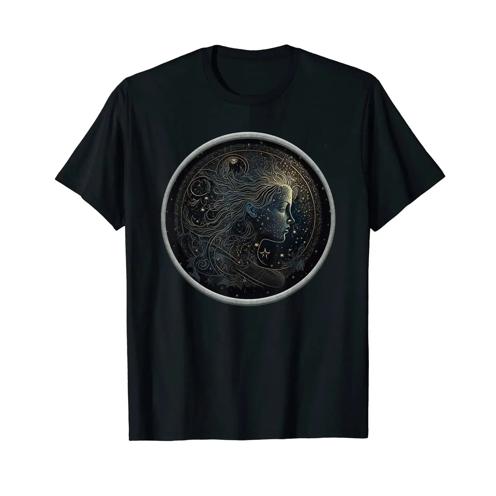 Aquarius Zodiac Sign The Water Bearer T Shirt vintage Washed homme Soft Top For Everyday Wear Casual streetwear graphic