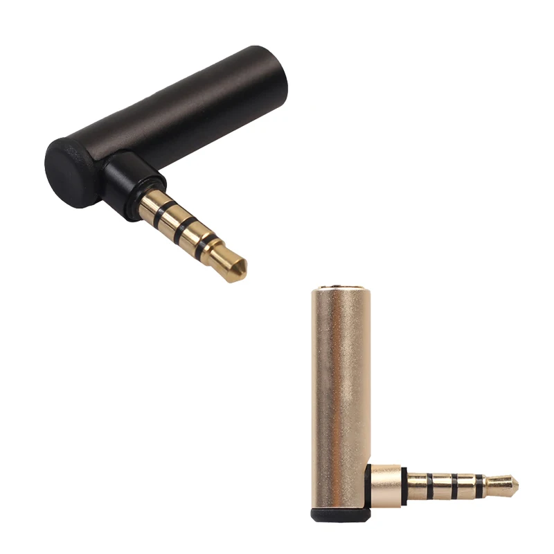 3.5mm Jack Audio Adapter Right Angle Female To Male Audio Stereo Plug L 90 Degree Headphone Converter For Earphone Micphone