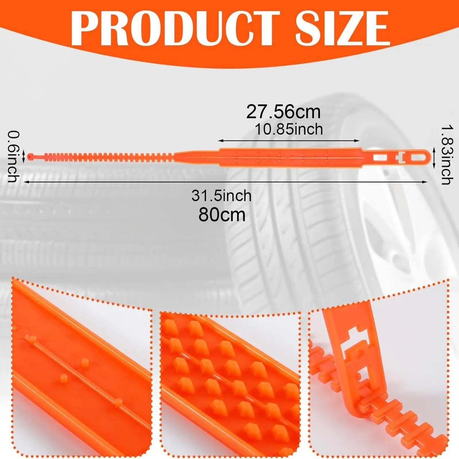 Tire Chains for Car Nylon Anti Skid Snow Chain Winter Tires Chain Kit for Multi Terrain Mud Snow