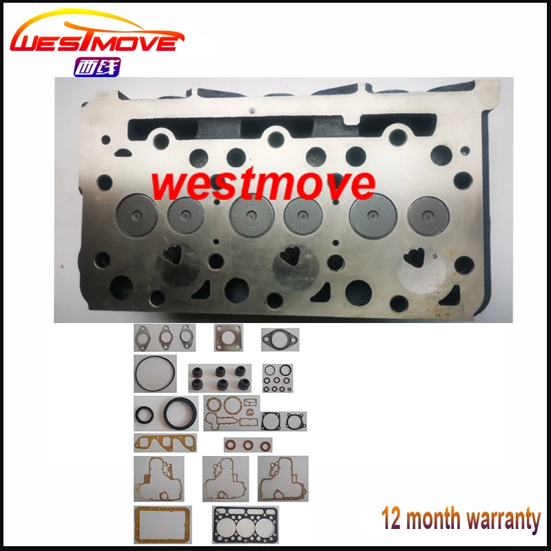 complete cylinder head assembly assy for KUBOTA engine : D1703 with full gasket