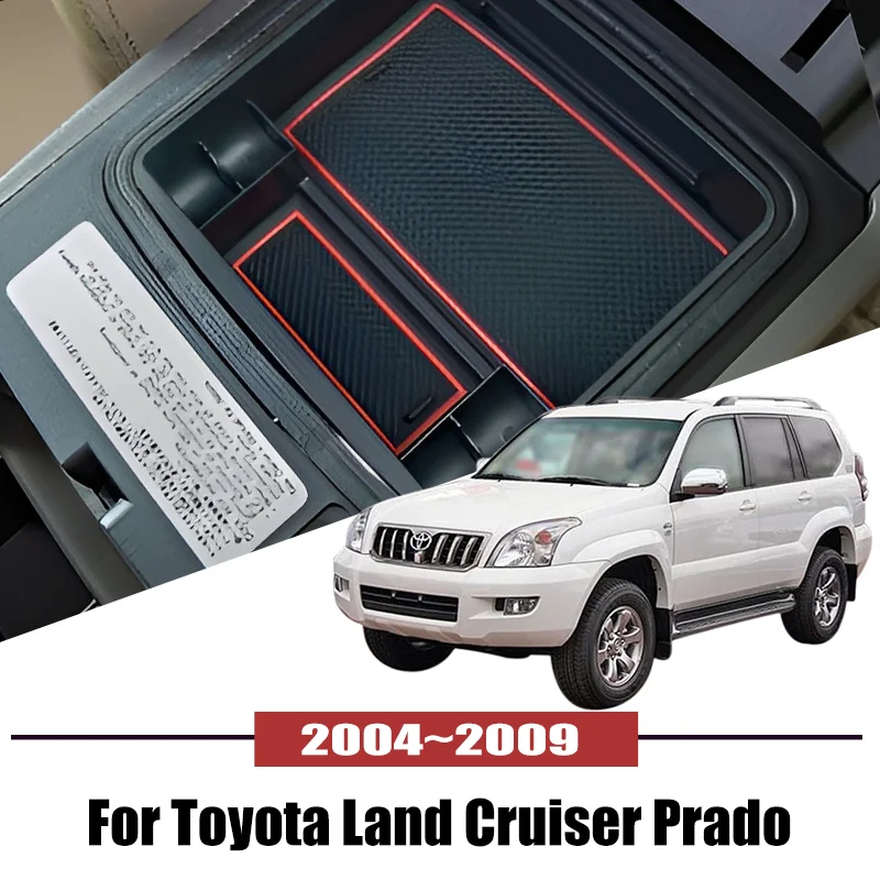 

For Toyota Land Cruiser Prado 2004~2009 Car Central Armrest Storage Box Holder Console Organizer Auto interior Accessories Tools