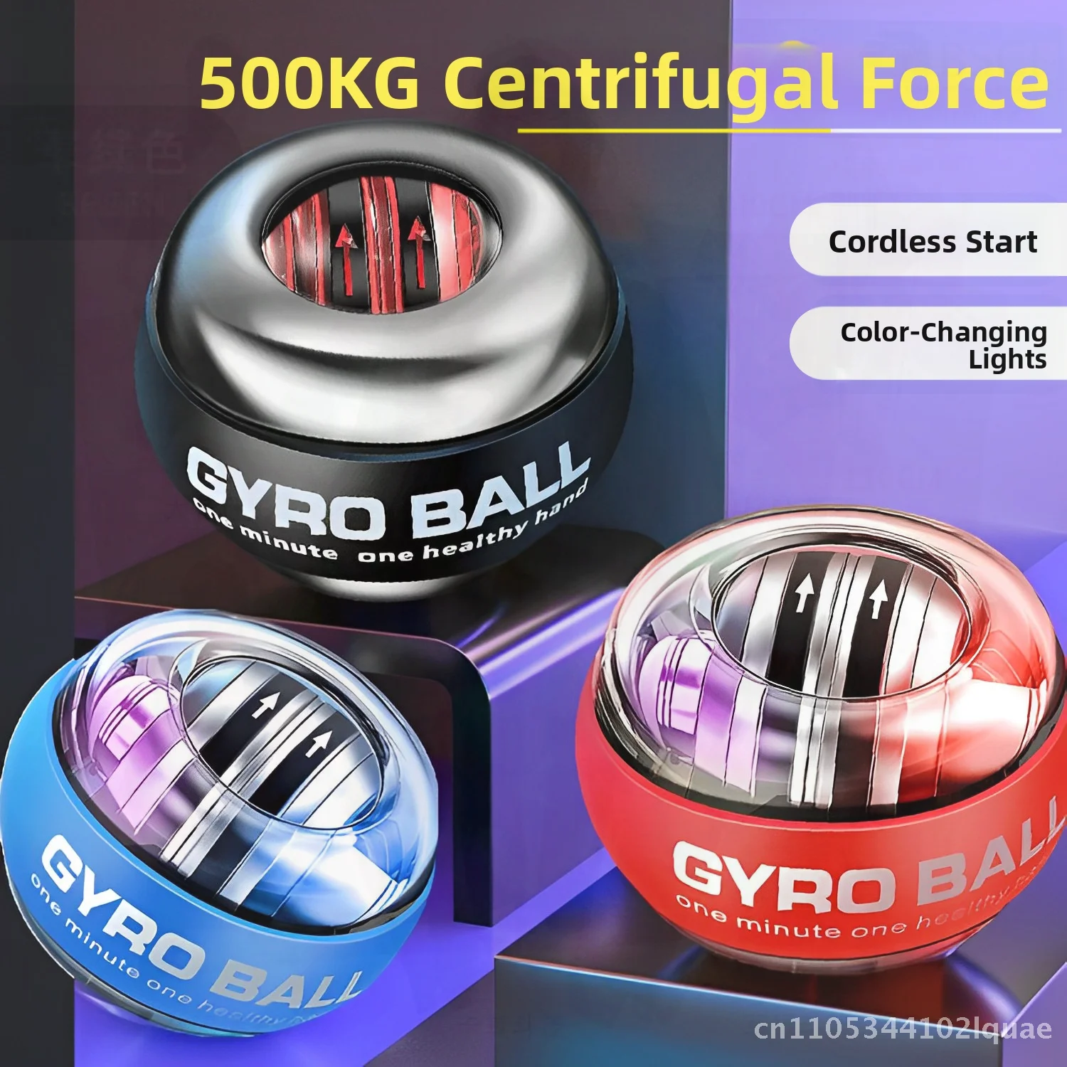 

Металлический мяч на запястье, фитнес-захват, самозапускающийся бесшумный центробежный тренажер для мужчин, усилитель для рук в домашнем спортзале с регулируемым управлением