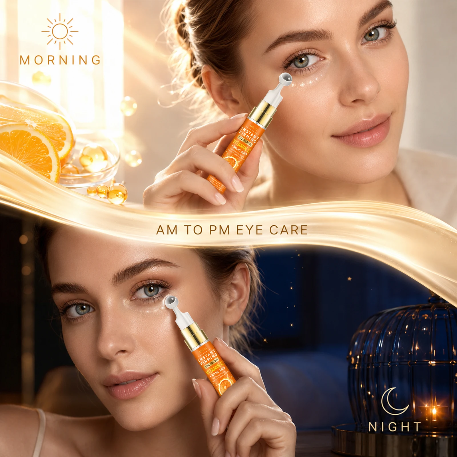 GROEI Vitamin C Kojic Acid Rol - огляд і ціна Caffeine Eye Serum