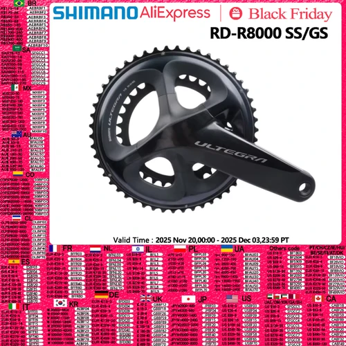 Platos y bielas Shimano R8000 FC 2x11 velocidades 170MM plato 50-34T 52-36T 53-39T negro Ultegra R8000 rueda de cadena 22S pieza de bicicleta de carretera