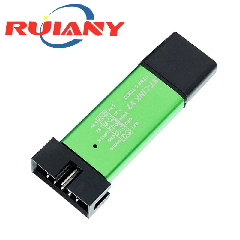 1Set St Link Stlink St-Link V2 Mini STM8 STM32 Simulator Downloaden Programmering Programmeur Met Cover Dupont Kabel st Link V2