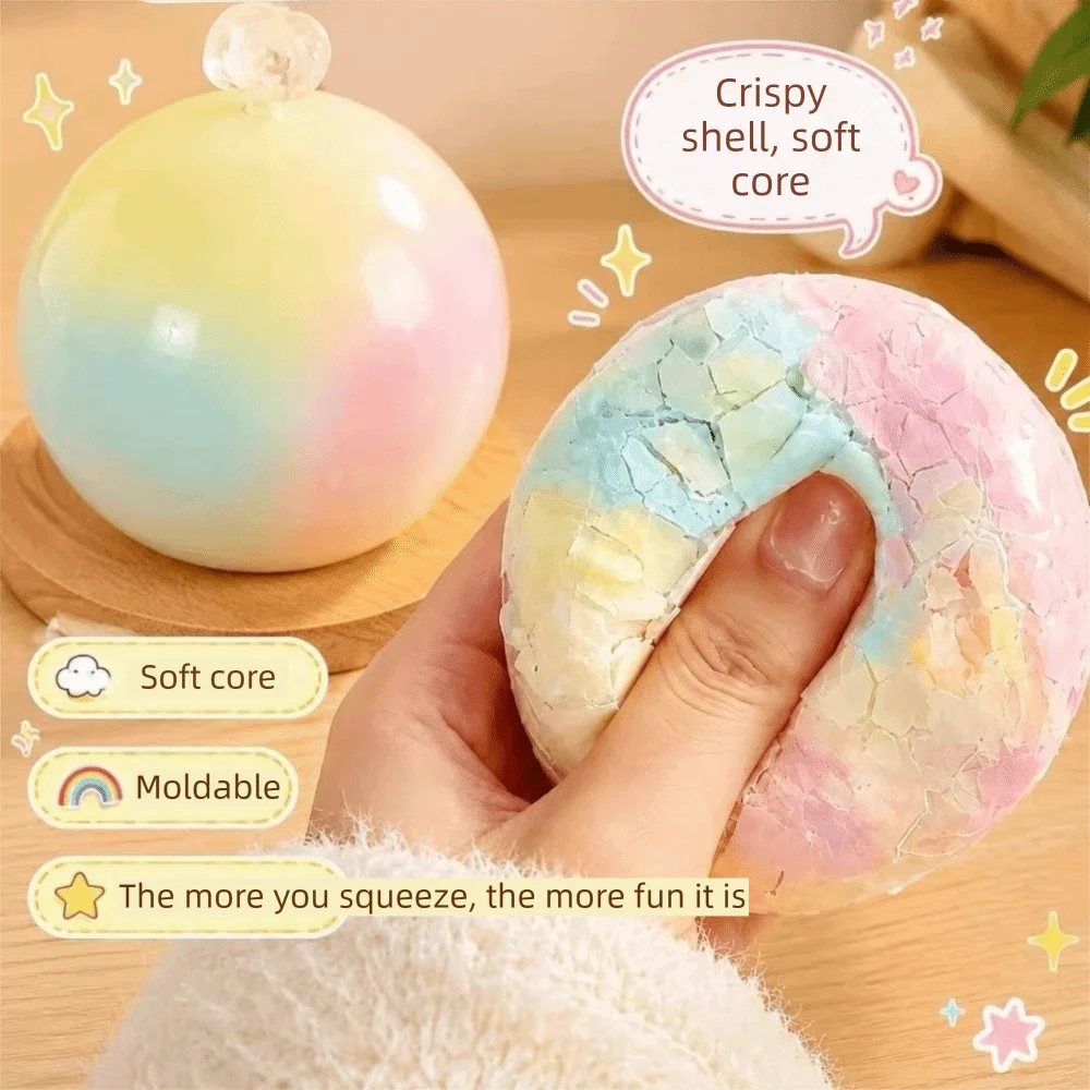 Simulation Chocolate Chocolate Squish Ball Soft Texture Crispy Sound Crispy Ball Toy Handmade Slow Rebound Cracking Ball