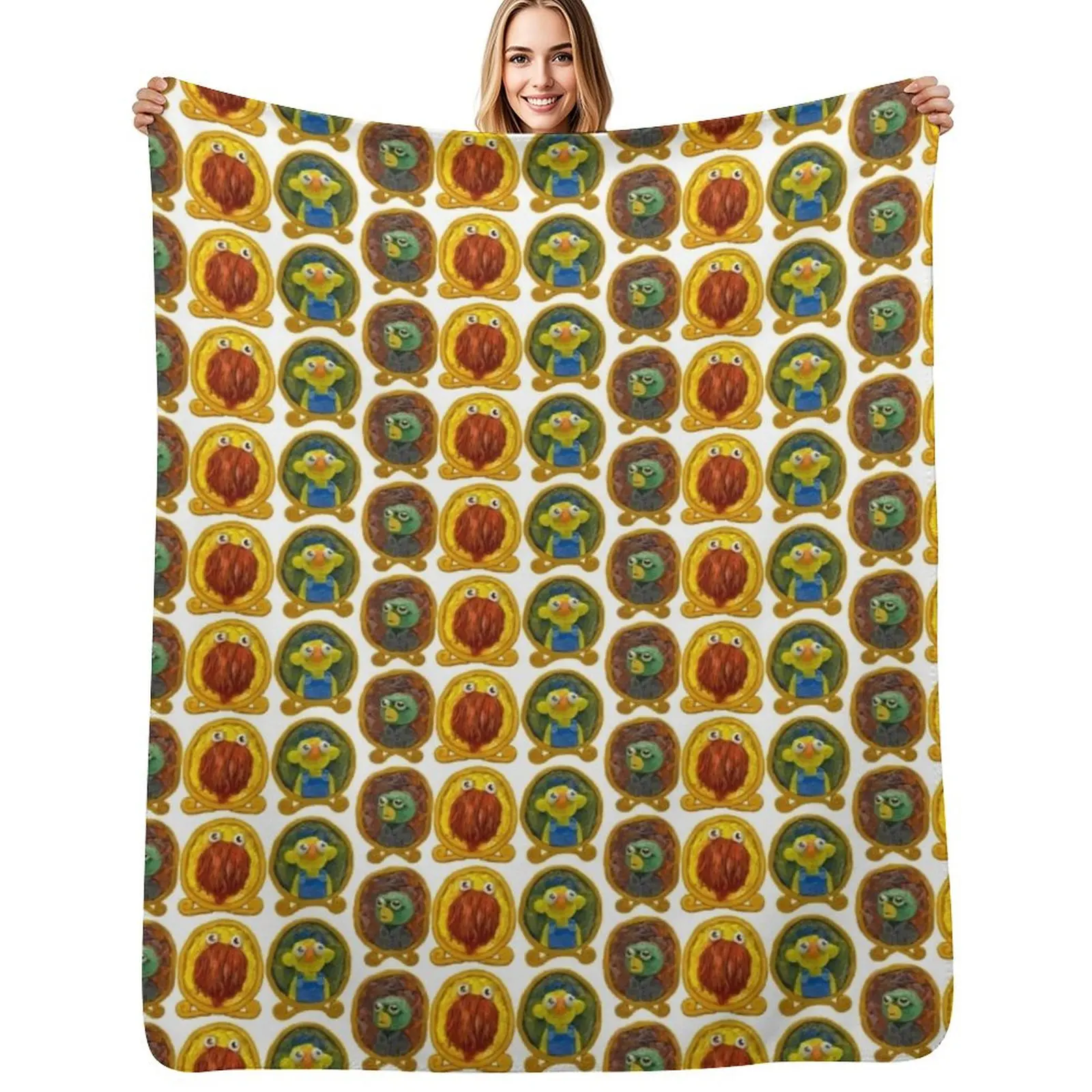 

Dont Hug Me I'm Scared Throw Blanket cosplay anime bed plaid Sofa Throw Thin Blankets