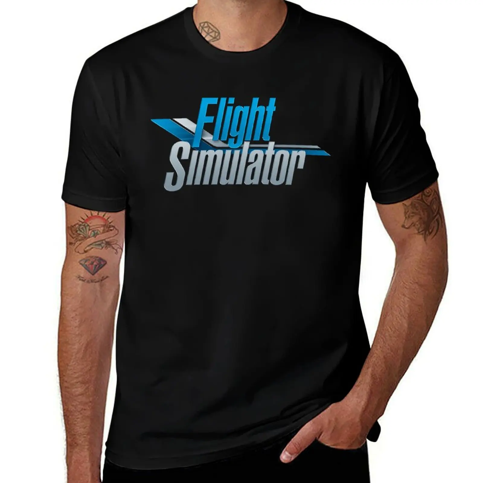 Flight Simulator 2020 T-Shirt Casual Pattern Print Tee Shirt T-Shirt