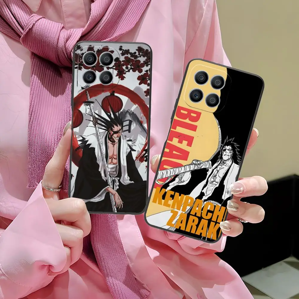 

Bleach Kenpachi Zaraki Phone Case for Honor 90 80 70 60 50 30 20 10 9 8 7 Pro S SE Lite 5G Black Smartphone Cellphones Pretty