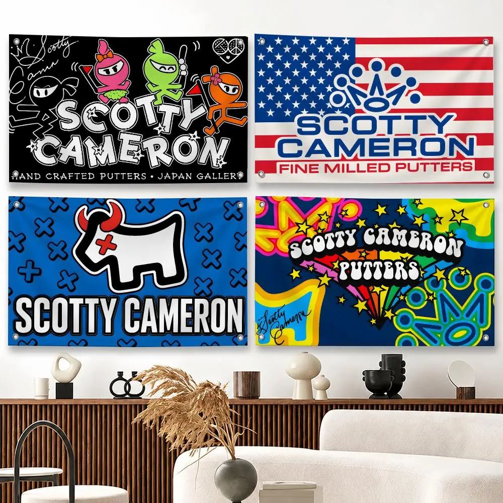 S-Scotty Logo Cameron-N Flags Tapestries Outdoor Parties Bedrooms Living Rooms Dorm Rooms Wall Decor Banners Gifts