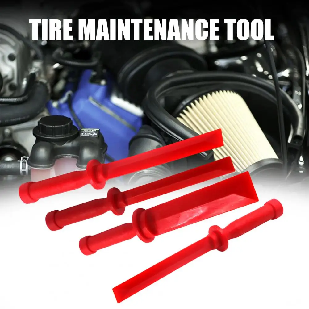 Kit de ferramentas raspador de fita de peso para roda de carro, 4 unidades, lâmina para remoção de adesivo, manutenção de pneus, design ergonômico, ferramentas de remoção automotiva