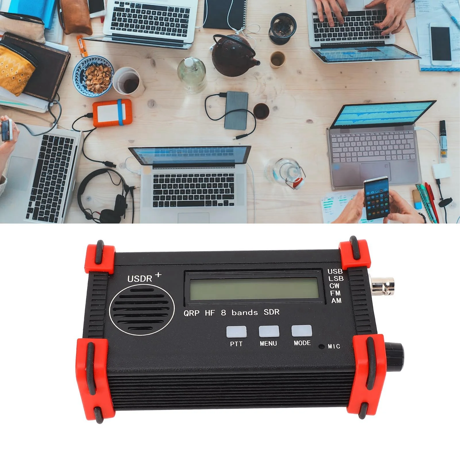 

Shortwave Radio Transceiver 8 Band QRP SSB CW Transceiver with Handheld Microphone Shortwave Radio Transceiver Radio Transceiver