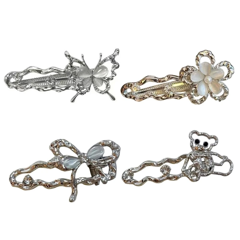 Metallic Butterfly Hairpin Subcultures Side Hairclip 2000S Girl Hair Styling Accs