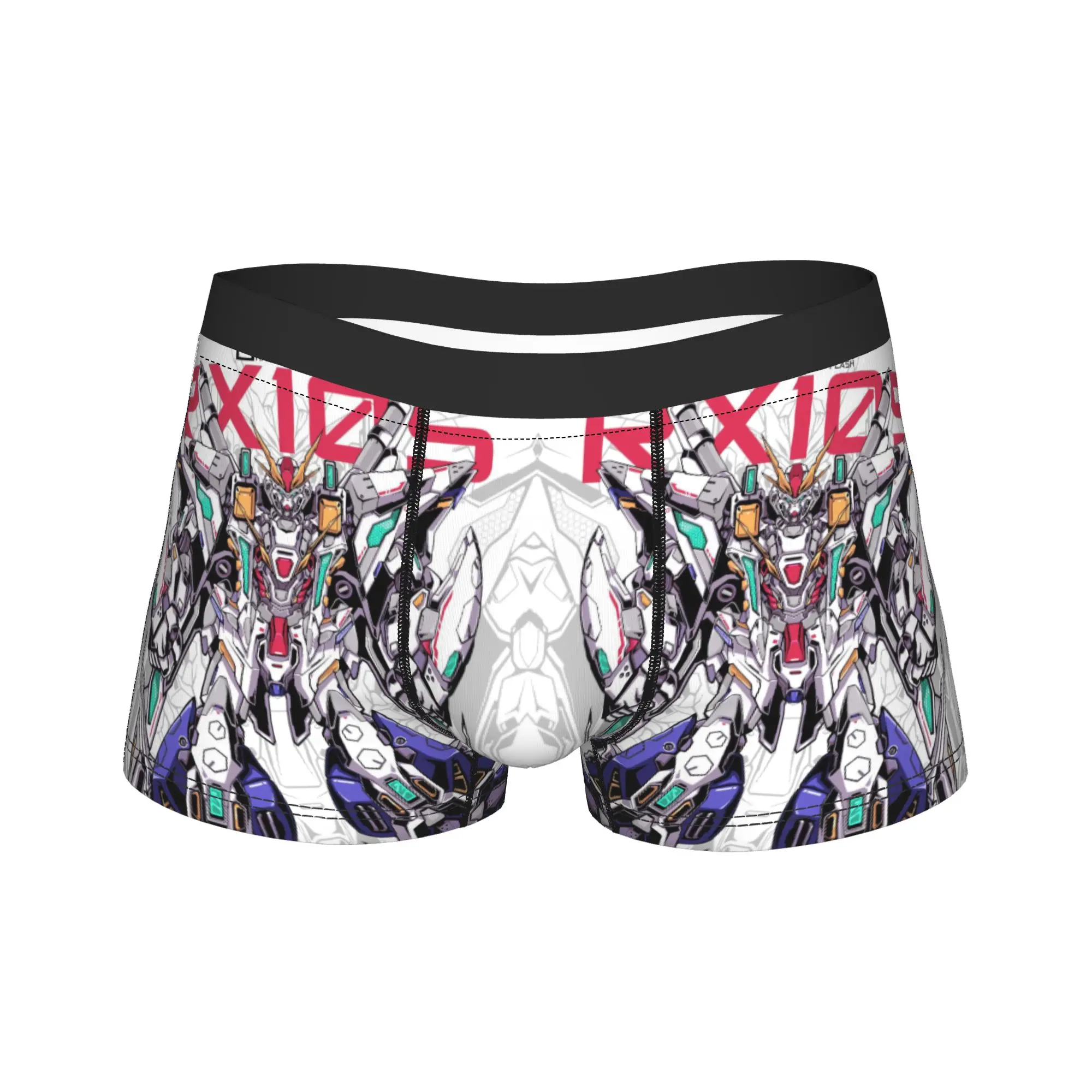 Gundam - Robot Anime Boxer Shorts  3D Pouch Underwear High Quality Custom DIY Shorts Briefs Funny Male Underpants Large Size