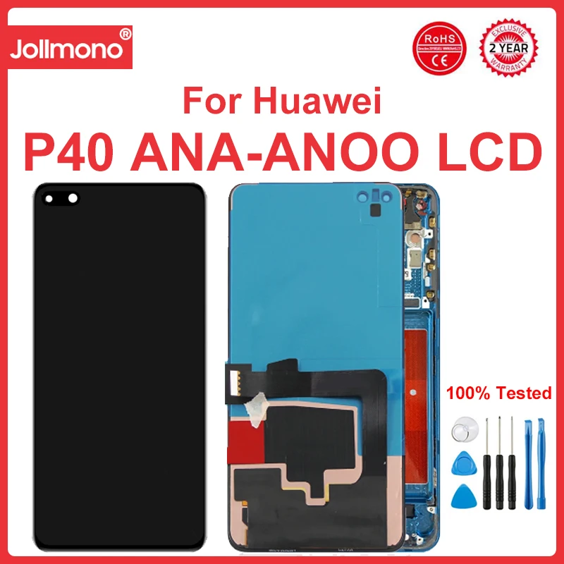 6.1 en effet Pour Huawei P40 LCD Écran Tactile Digitizer Assemblée Remplacer pour huawei p40 ANA-AN00 ANA-TN00 lWind