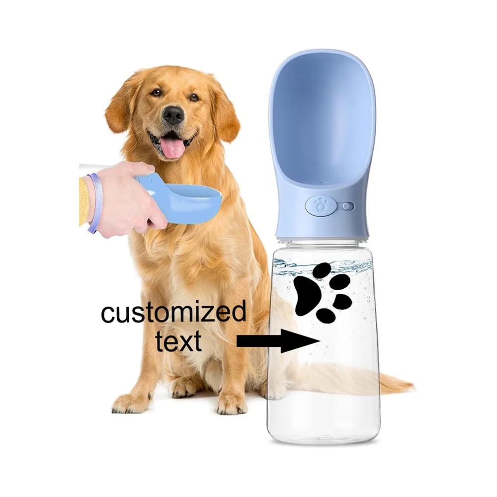 

Personalized outdoor pet water bottle drinking cup leak-proof portable pet feeder for cats and dogs suitable for travel walking