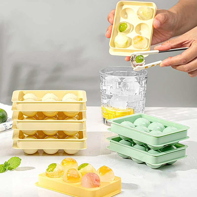 6 アイスボルホッケー PP 型冷凍ウイスキーボールアイスキャンデーアイスキューブトレイボックスロリポップ作りギフトキッチンツールアクセサリー