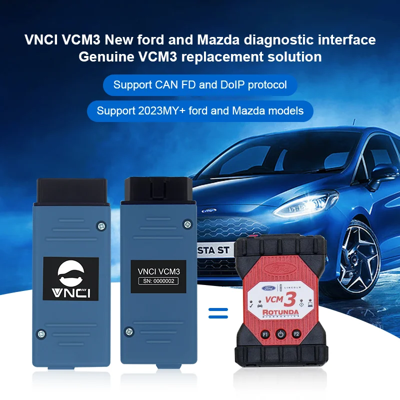 VNCI VCM3 for Ford and Mazda 2-in-1 Diagnostic Interface Support DoIP and CANFD Protocol,Compatible with IDS Software Driver