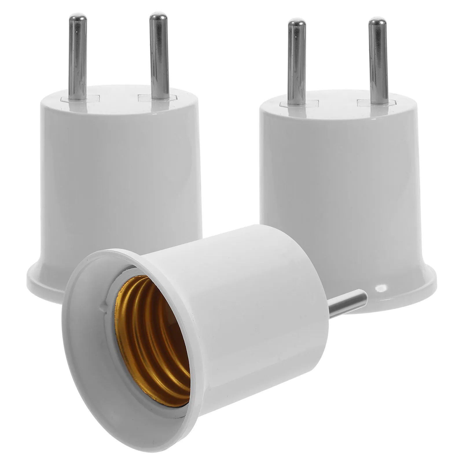 3Pcs Lamp Holder Adapter E26 E27 Light Socket Converter Strong Conductivity Plug in Light Bulb Socket Adapter for Wall Lights