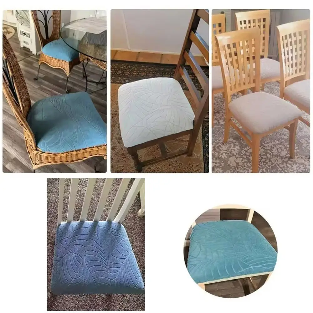 Waterproof Chair Seat Cover Washable Removable Jacquard Chair Sleeve Stretch Anti-dirty Chair Seat Slipcovers