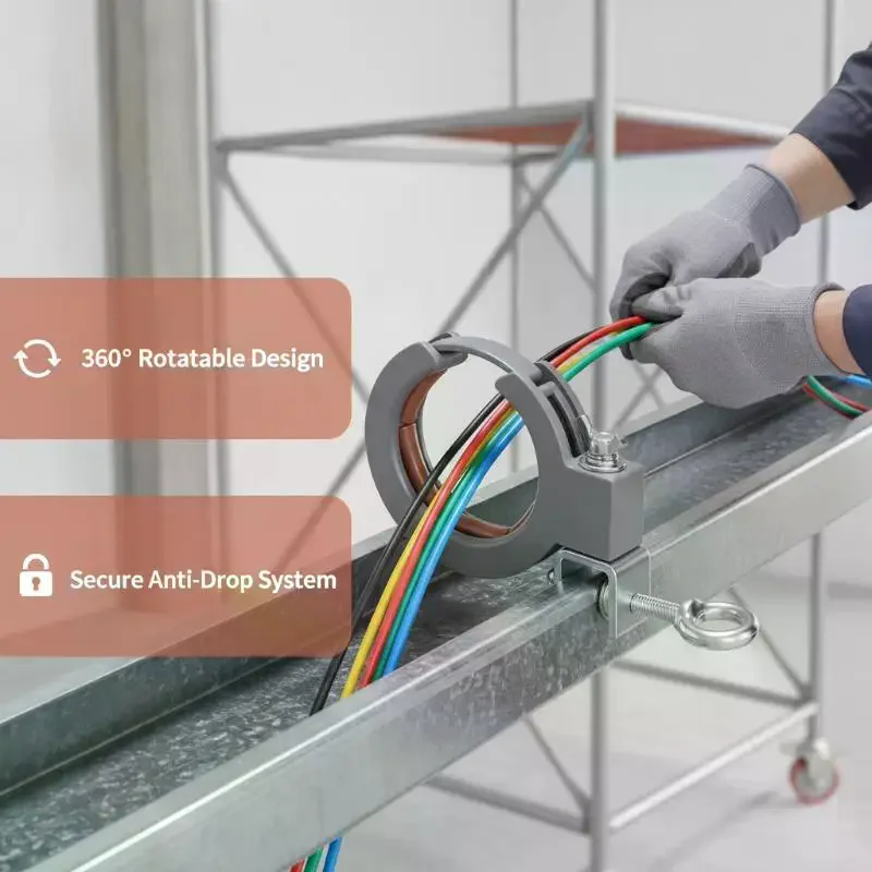 Cable Tray Pulley Roller Wire: Pulling Tool Stainless Steel Adjustable Clamp Efficient Wiring Guide Construction