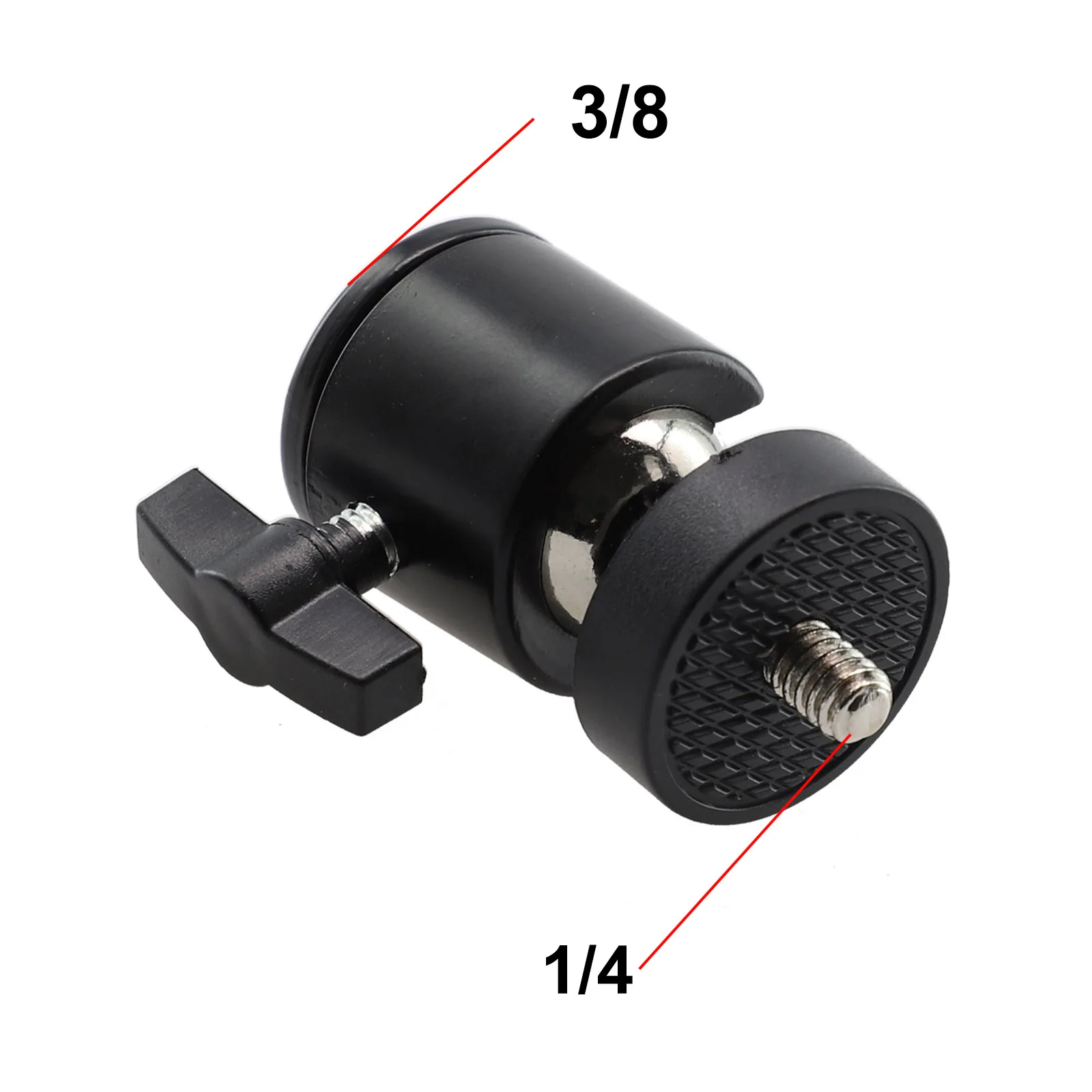 2023 Hotsale Base Adapter 360° Ball Head Adapter Angle Adjustment 1/4 & 3/8 Screw Base Adapter 360° Ball Head Adapter Angle