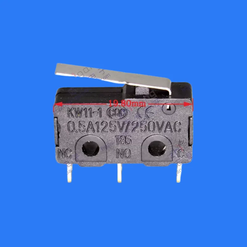 50pcs/KW11 with handle 0.5A micro switch micro limit travel switch automatic control
