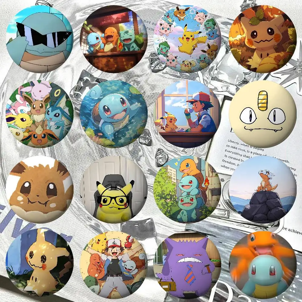 Classic-P-pOKemon-S Kawaii Badge Pins For Friend, Backpack, Clothing, Collectible Accessories, Jewelry Gift