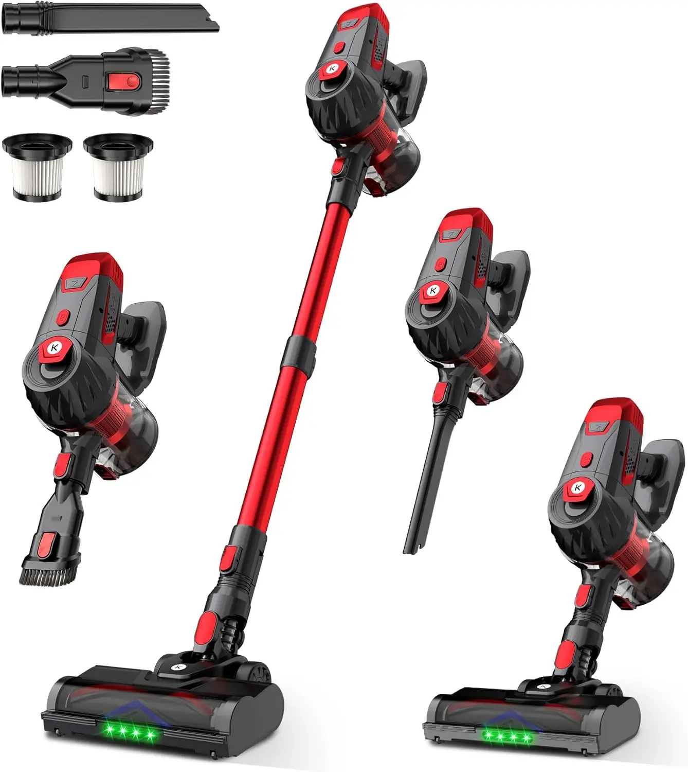 

Cordless Vacuum Cleaner, 500W 45Kpa 60Mins Stick Vacuum Cleaner for Home, Self-Standing Vacuum with 1.5L Dust Cup and HEPA