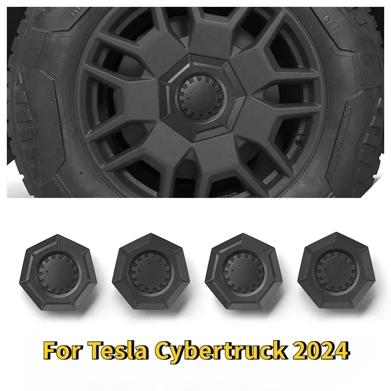 

4 шт. колпаки для Tesla Cybertruck 2024 2025, центральная крышка ступицы колеса, украшение из АБС-пластика, комплект крышек колес, внешние аксессуары для автомобиля