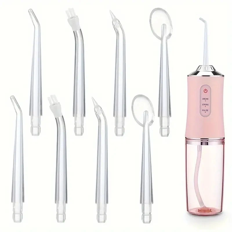 8-Pack GentleCare Water Flosser Tips - Easy-to-Attach, Durable Plastic Nozzles for a Hygienic Clean, Convenient Replacement Pack