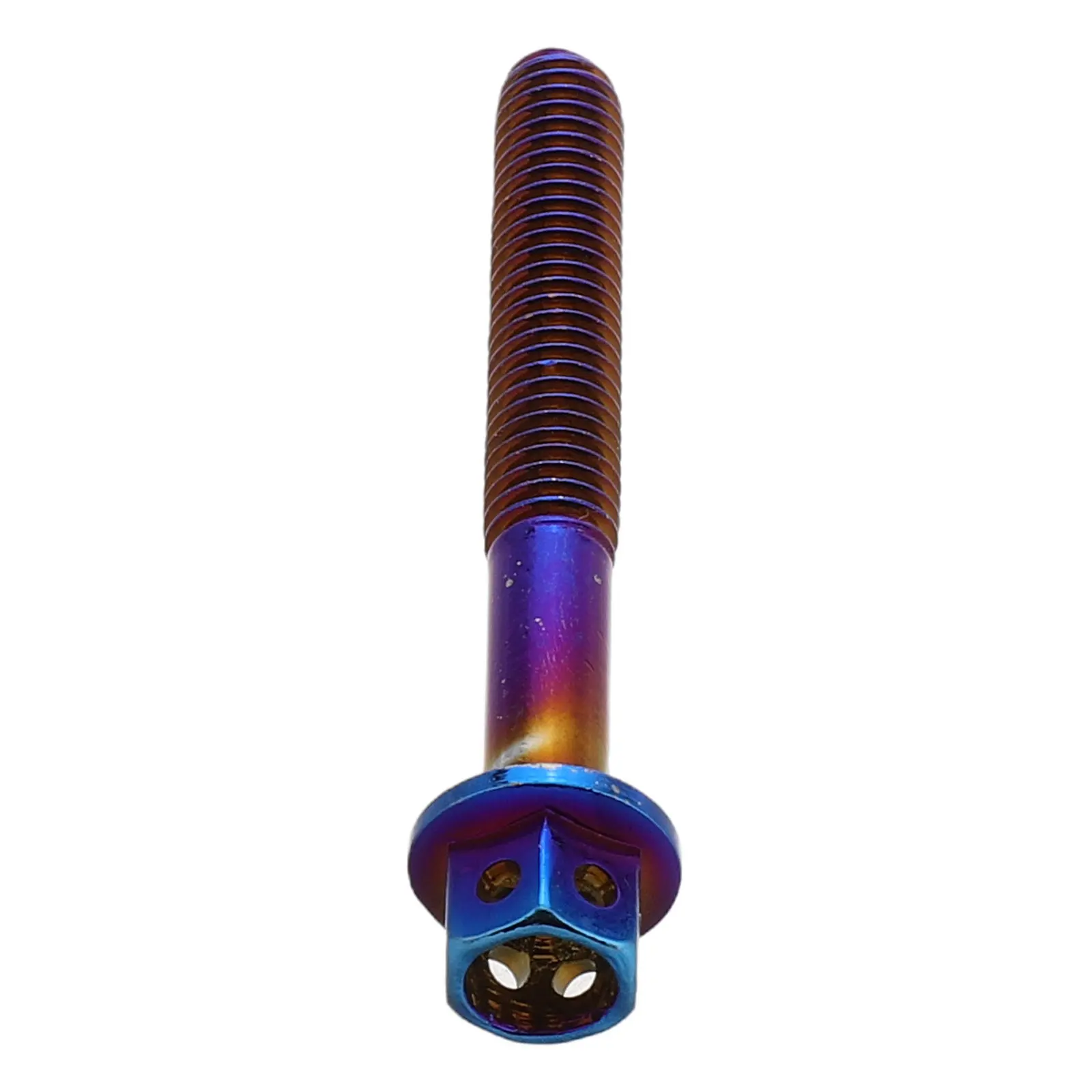

Colorful Titanium M6 Motorcycle License Plate Screws Unique Burnt Finish Iridescent Effect Customization Accessory