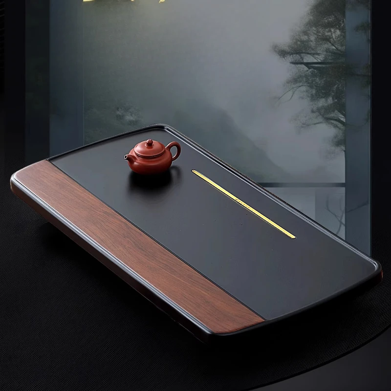 

Serving Wood Plates For Food Tea Tray Ceramic Pot Valet Kitchen Coasters Tea Tray Rustic Drip Bandeja Madera Home Decorationgs