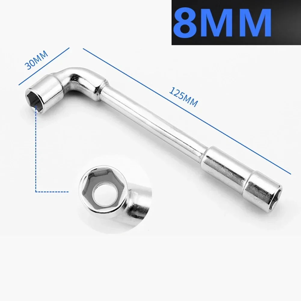 Double-head Casing Pipe Socket Wrench L-shaped Perforated Elbow 7-Shaped Hex Screw Spanner Wrench Socket