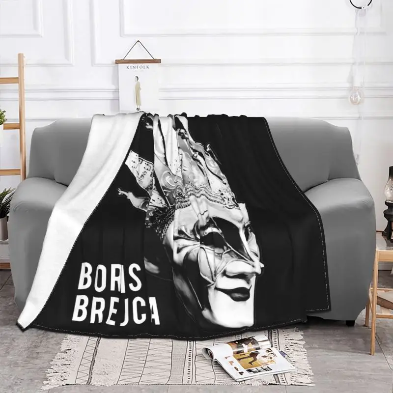 Dj Boris Brejcha Logo Blanket Autumn Classic Super Warm Faux Fur Throw Decorative Sofa