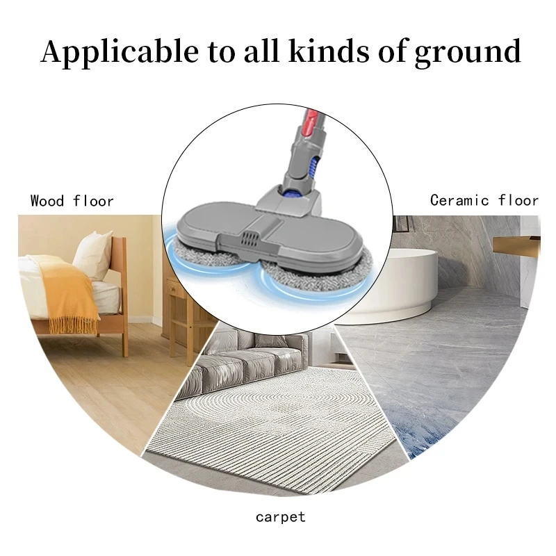 For Dyson V6 V7 V8 V10 V11 V15 Vacuum Cleaner Mop Attachment With Removable Water Tank Electric Wet Dry Mopping Head