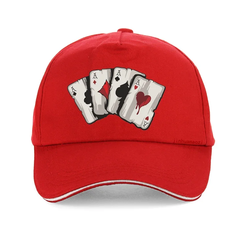 New Design Cartoon Playing Cards100%Cotton Dad Cap Old Playing Card Baseball Caps Fashion Unisex Adjustable Snapback Hat Gorras