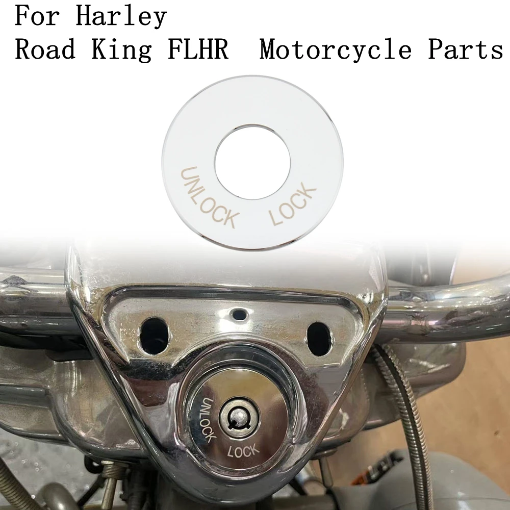 For Harley Road King FLHR 1994-pu Motorcycle Parts CNC Electric Door Lock Protection Decorative Key Switch Cover