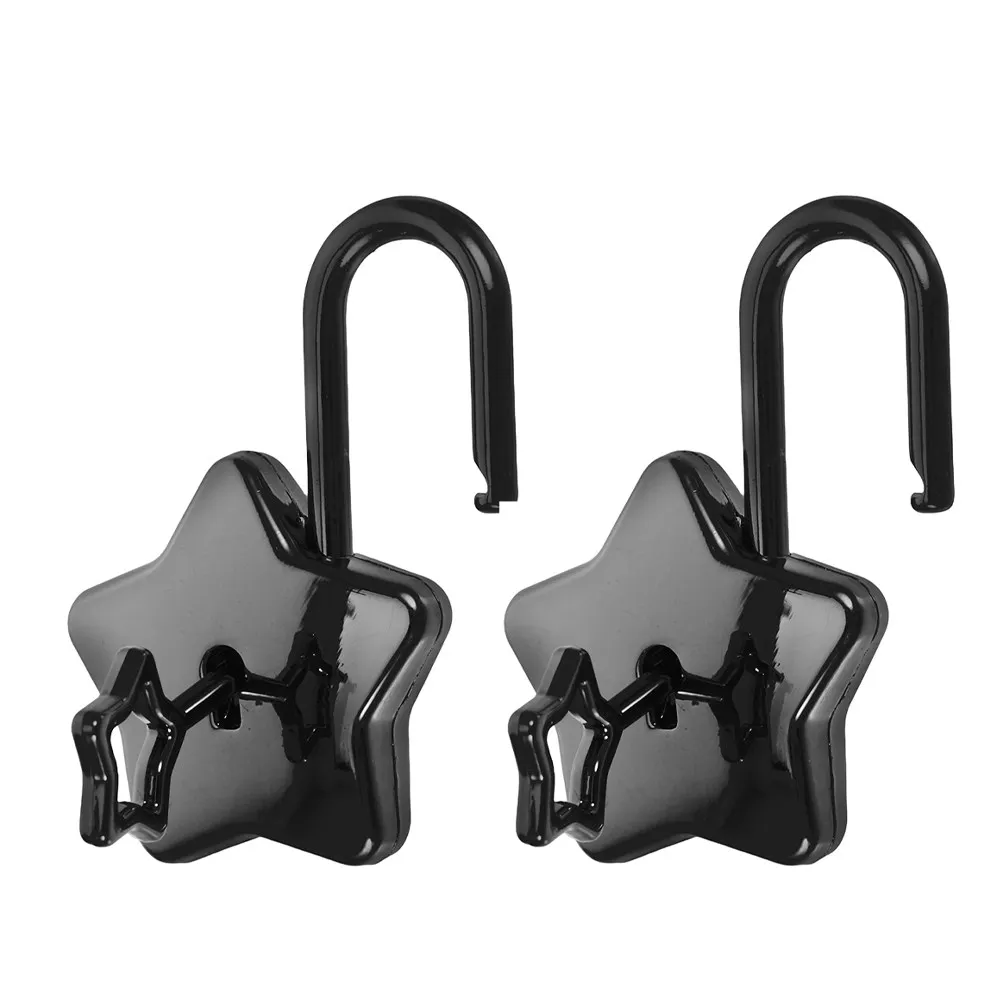 2Pcs Star Shape Alloy Notebook Lock Padlocks Portable Diary Bag Locks with Keys Travel Security Metal Locks Padlocks with Keys